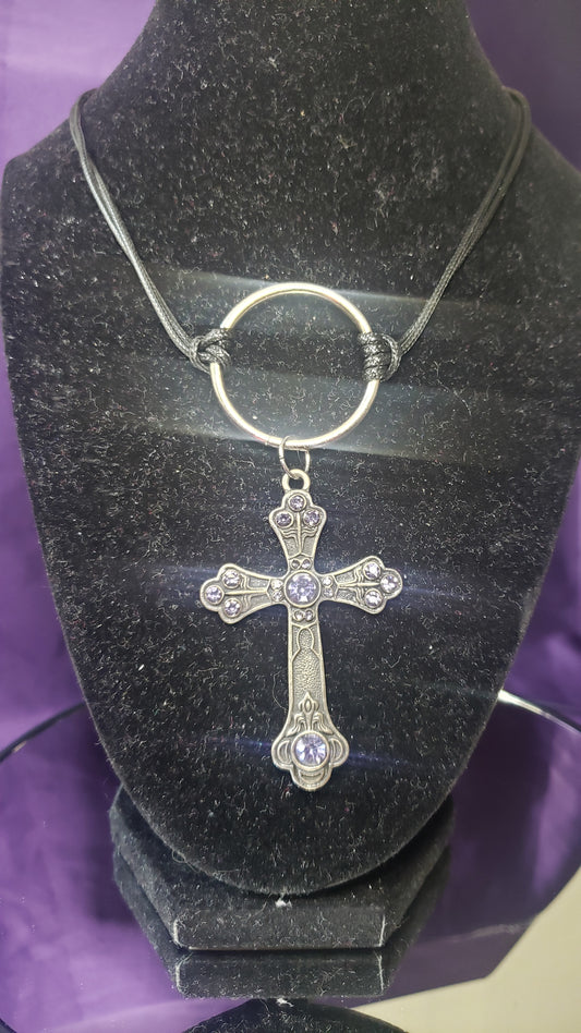 Choker with Cross Pendant