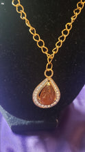 Load image into Gallery viewer, Orange Stone Pendant with Chain
